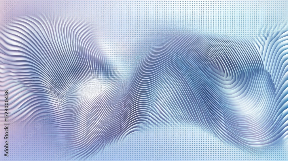 Aufkleber abstract digital art with wavy lines and patterned background design