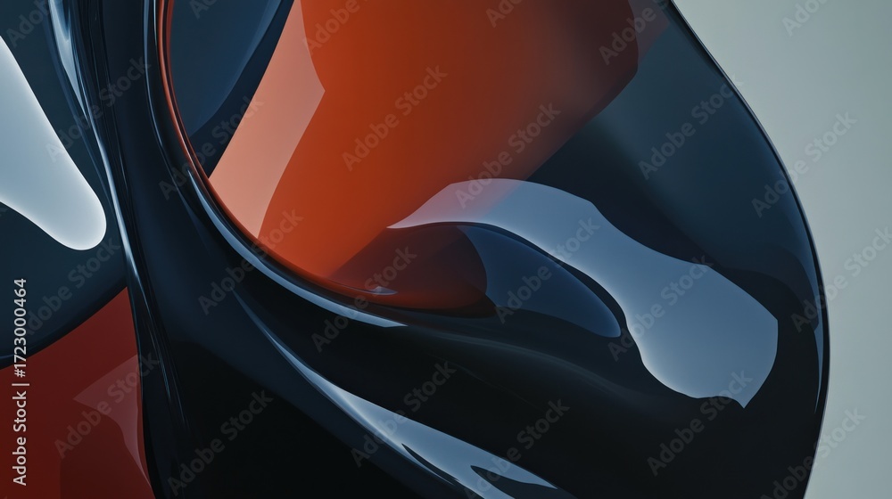 Poster captivating interplay of colors and curves in a modern abstract design