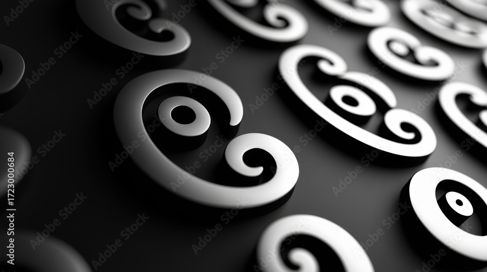 Aufkleber elegant abstract background with swirling shapes and minimalistic design
