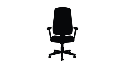 Fototapeta premium A black office chair presented in a striking minimalist silhouette