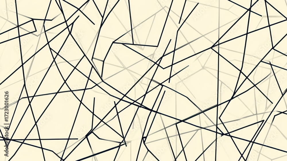 Poster abstract geometric lines with intersecting and overlapping elements