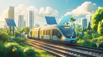 Fototapeta premium Green Transportation Future