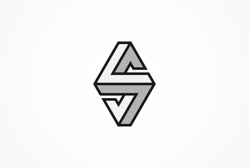 Letter S Logo, Modern Letter S in 3d style logo design, vector illustration