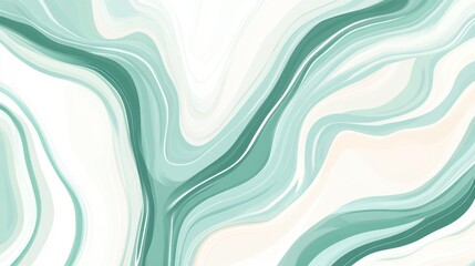 Elegant Swirls of Aqua and Cream Abstract Background Illustration