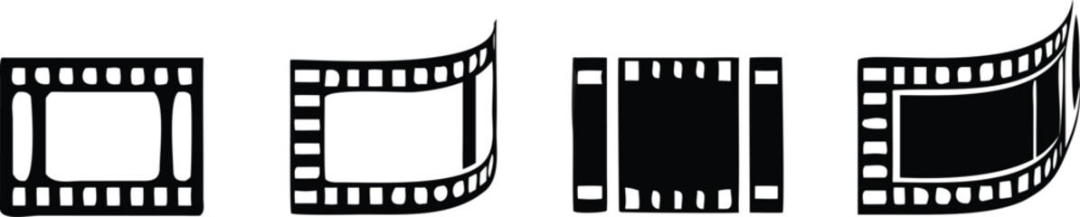 film strip silhouette vector illustration,film strip icon 
