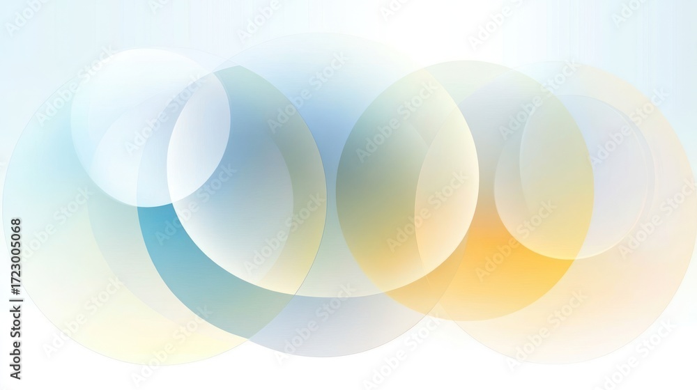 Poster abstract light and pastel spheres background with gradient transparency