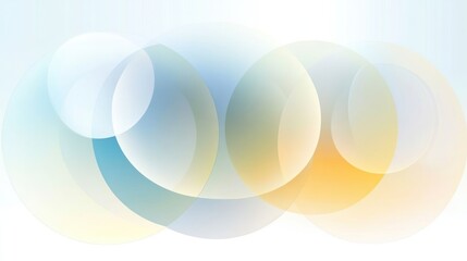 Abstract Light and Pastel Spheres Background with Gradient Transparency