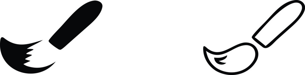 Paint brush vector icon set 
