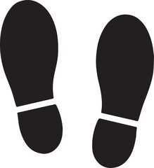 pair of black shoes footprint