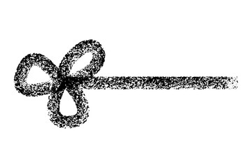 Optical illusion with a bow and line isolated on transparent background