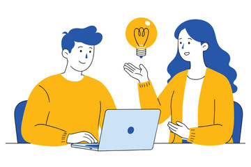 men women working together