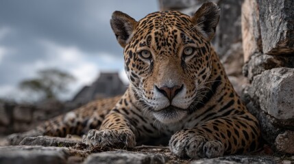 Obraz premium Close-up of a jaguar resting