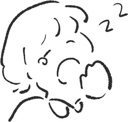 あくびをしている人のイラスト