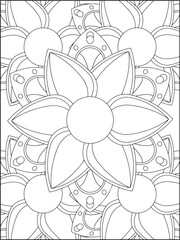 Bold Line Flowers for Easy Coloring
