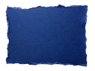 Torn Dark Blue Paper Texture With Rough Edges On Background ripped isolated on a transparent background