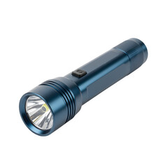 Rechargeable Handheld LED Flashlight, isolated on white or transparent background, PNG format.