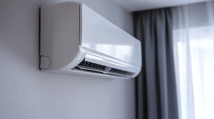 Modern air conditioner mounted on the wall.