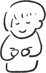 ほっとしている人のイラスト