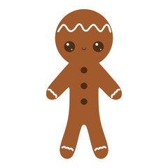 christmas gingerbread man vector