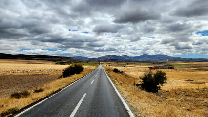 A view of the state road to Ihlara Valley in autumn