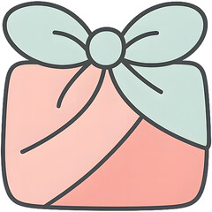 전통 보자기 선물에 리본