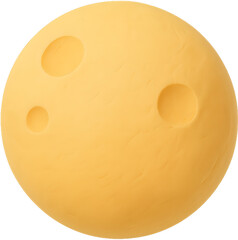 부드러운 크레이터가 있는 황색 구체