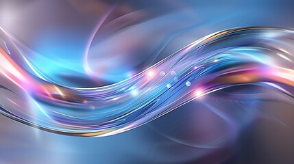 Colorful abstract wave pattern with luminous light reflections, showcasing smooth curves and vibrant hues in stunning detail