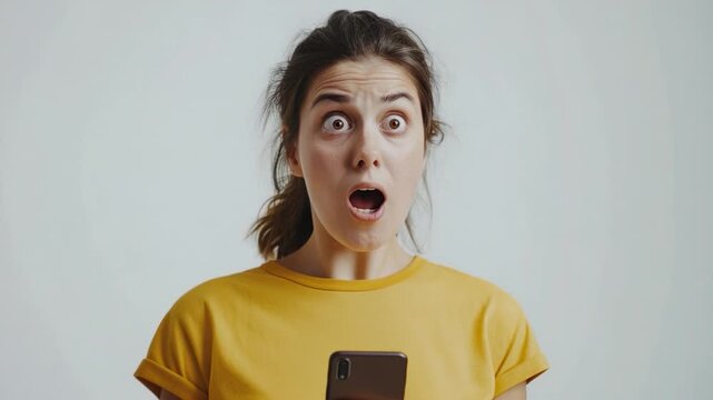 A person using their smartphone as a makeshift mirror
