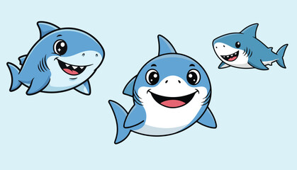 funny sharks cartoon