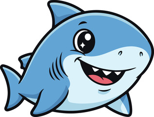funny shark cartoon