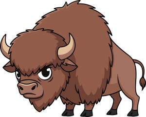Fototapeta premium vector illustration of cartoon bison 