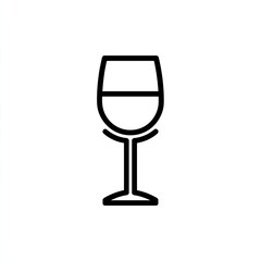 Simple black outline of a wine glass (2)