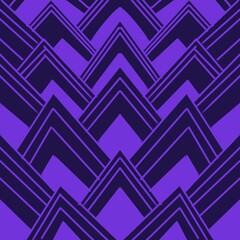 Violet Chevron Seamless Pattern &ndash; Modern Geometric Abstract Design
