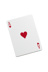 Obraz premium Ace of Hearts Playing Card isolated on a transparent background game
