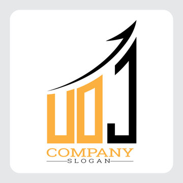 udj logo design, udj Company Logo Design Growth vector, udj Upward Arrow Business Success Logo vector, udj Corporate Branding Logo, udj simple and modern logo, udj business finance logo design, etc.