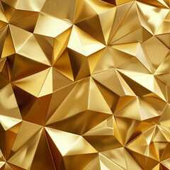 Fototapeta premium Matte gold geometric triangle mesh, elegant luxury texture