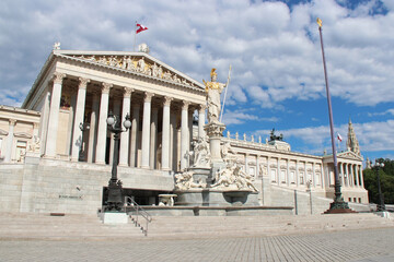 Naklejka premium old hall (austrian parliament) in vienna in austria 