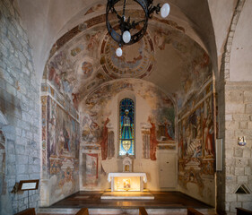 Cappella Madonna della Pieve, Abbazia di San Salvatore, romanesque styled medieval church in...