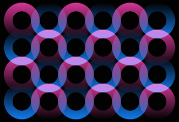 Abstract Background with Abstract Gradient Geometric Shapes. Gradient design on black background. Vector template.