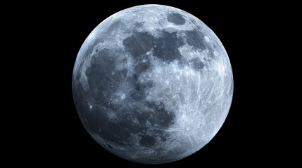 Obraz premium The moon's rugged surface shines in stark detail against the vast darkness of space, a celestial marvel. STEM education sheets.