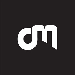 letter om simple lowercase loop  geometric logo vector