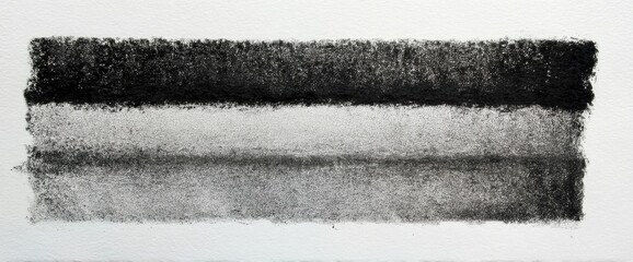 Horizontal charcoal mark with layered shading
