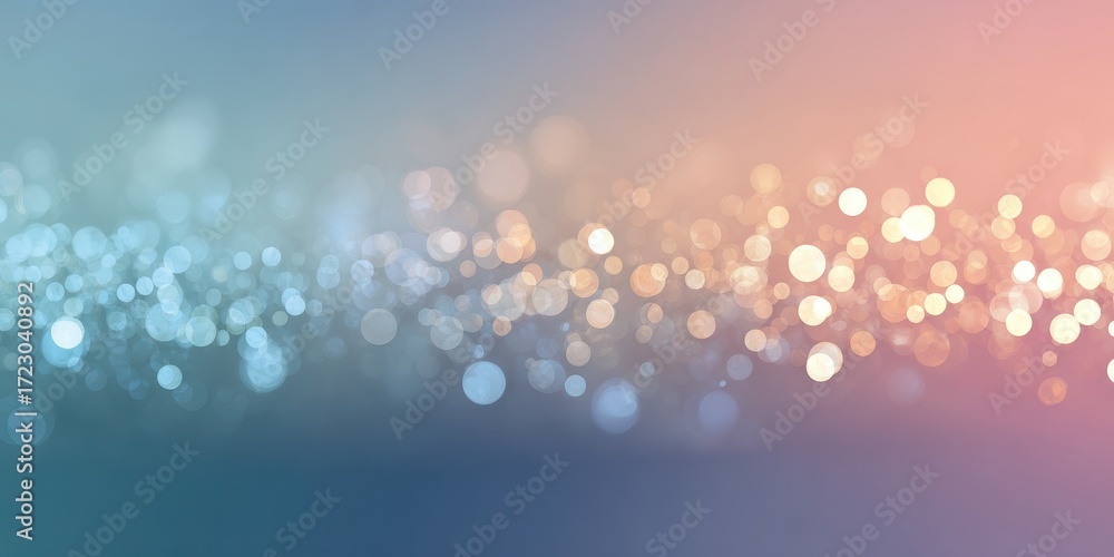 Poster abstract bokeh of pastel colors: a dreamy, ethereal display of bokeh lights floats across a gradient