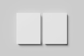 Blank book cover for mockup - 3D Illustration
