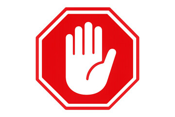 Obraz premium Stop sign set vector illustration on red octagon road symbol