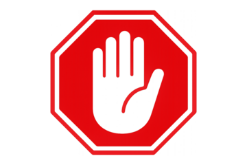 Stop sign set vector illustration on red octagon road symbol