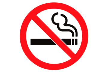 No smoking signs red prohibition icon illustration