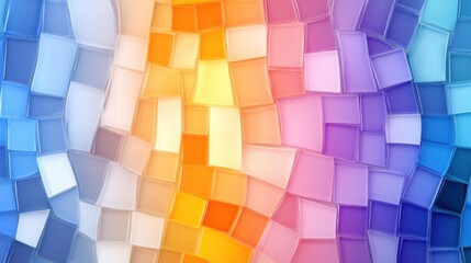 Colorful abstract mosaic tiles forming an artistic background for modern digital graphics