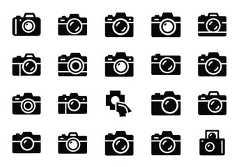 Collection of various camera icons
