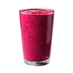 Vibrant purple smoothie in a tall glass